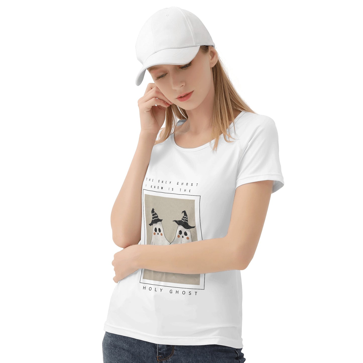 THE ONLY GHOST I KNOW IS THE HOLY GHOST WOMENS TEE