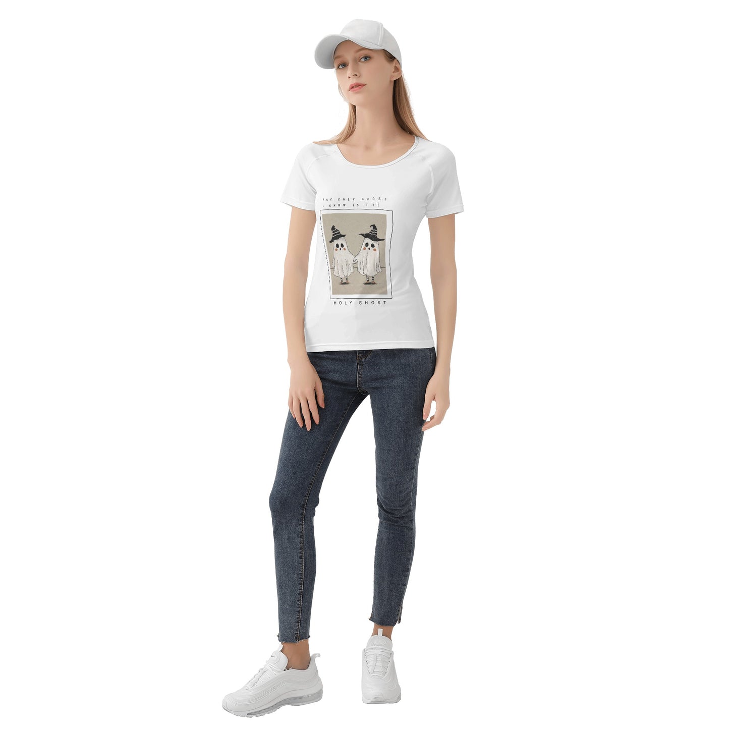 THE ONLY GHOST I KNOW IS THE HOLY GHOST WOMENS TEE