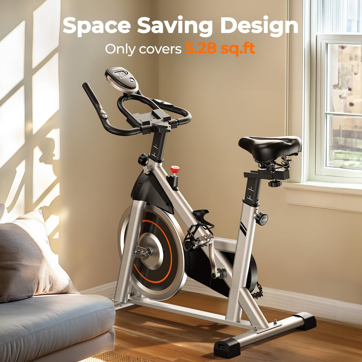 YOSUDA Indoor Cycling Bike Brake Pad/Magnetic Stationary Bike - Cycle Bike with Tablet Mount & Comfortable Seat Cushion