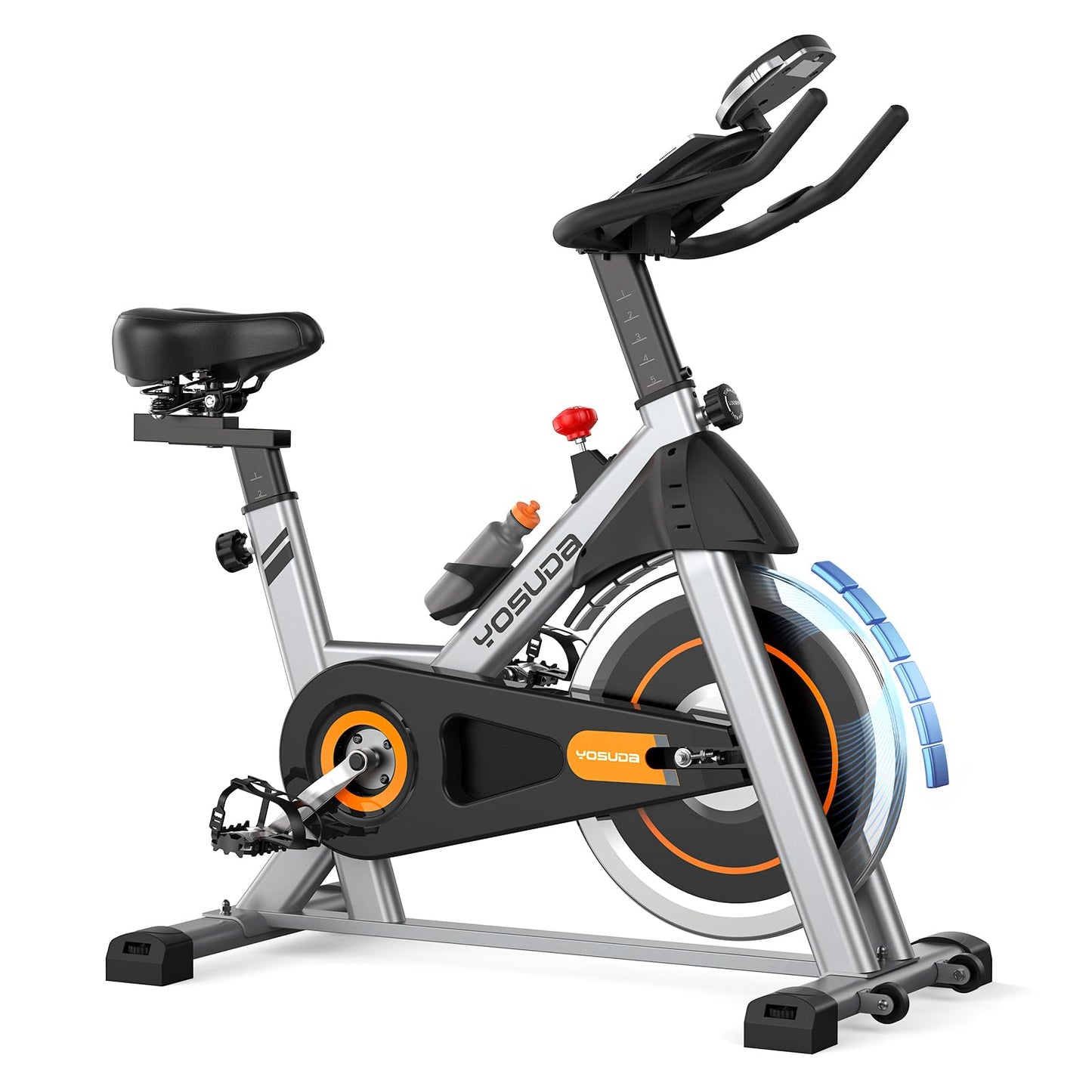 YOSUDA Indoor Cycling Bike Brake Pad/Magnetic Stationary Bike - Cycle Bike with Tablet Mount & Comfortable Seat Cushion