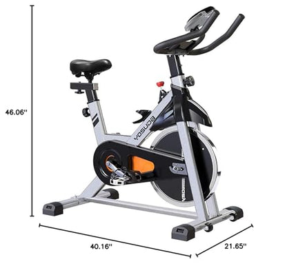 YOSUDA Indoor Cycling Bike Brake Pad/Magnetic Stationary Bike - Cycle Bike with Tablet Mount & Comfortable Seat Cushion