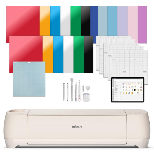 Cricut Explore 4 - Smart Cutting Machine (Seashell) | Digital Content Bundle - Includes Images in Design Space App