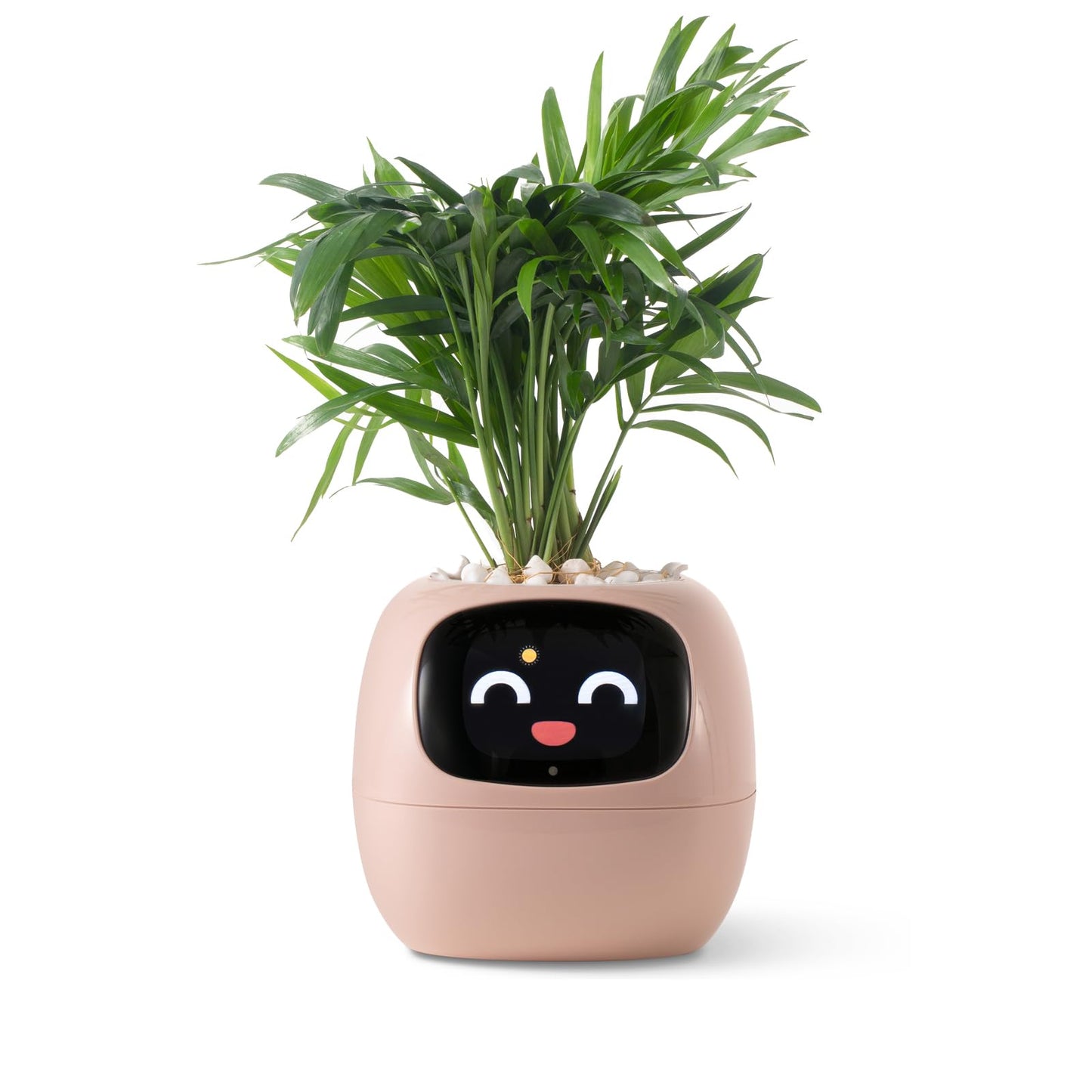 Smart pet Planter Robot Guidance on Plant Care with Emojis, Adorable Plant Companion with Rich Gesture Interaction, Neat Desk Setup Gift (Green)