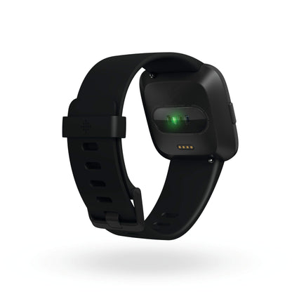 Fitbit Versa Smart Watch, Multisport Tracker, Black/Black Aluminium, One Size (S & L Bands Included) (Renewed)