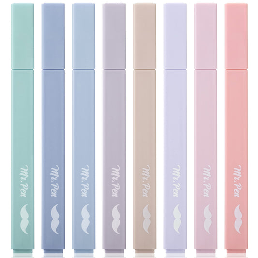 Mr. Pen- Aesthetic Highlighters, 16 pcs, Chisel Tip, Morandi Colors, No Bleed Bible Highlighter Pastel, Assorted Colors, Cute