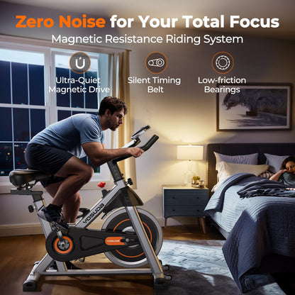YOSUDA Indoor Cycling Bike Brake Pad/Magnetic Stationary Bike - Cycle Bike with Tablet Mount & Comfortable Seat Cushion