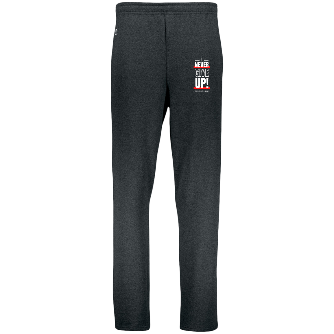 Never Give Up Youth Dri-Power Open Bottom Pocket Sweatpants