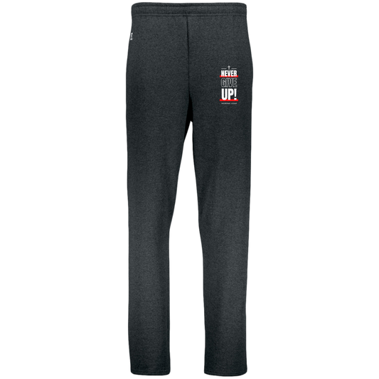 Never Give Up Youth Dri-Power Open Bottom Pocket Sweatpants