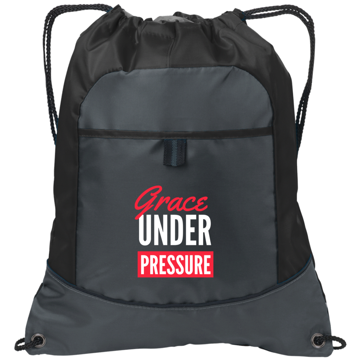 GRACE UNDER PRESSURE CINCH BAG W/ POCKET