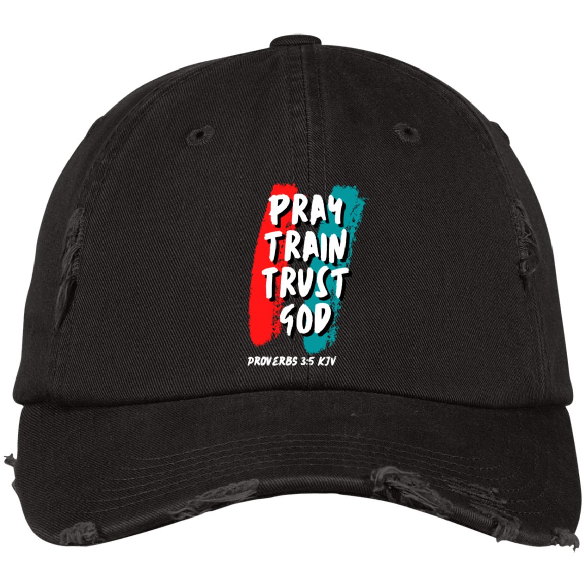 PRAY TRAIN TRUST GOD (DAD CAP)
