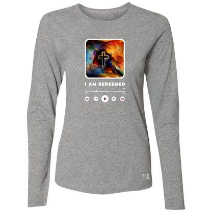 I AM REDEEMED LONG SLEEVE DRI-FIT (LADIES)
