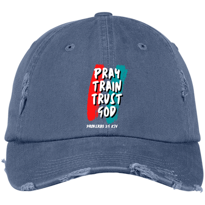 PRAY TRAIN TRUST GOD (DAD CAP)