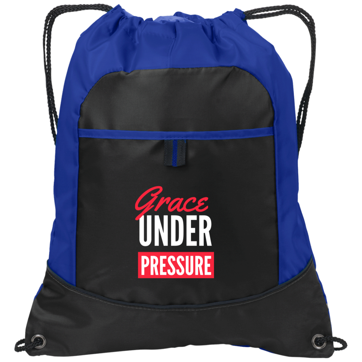 GRACE UNDER PRESSURE CINCH BAG W/ POCKET