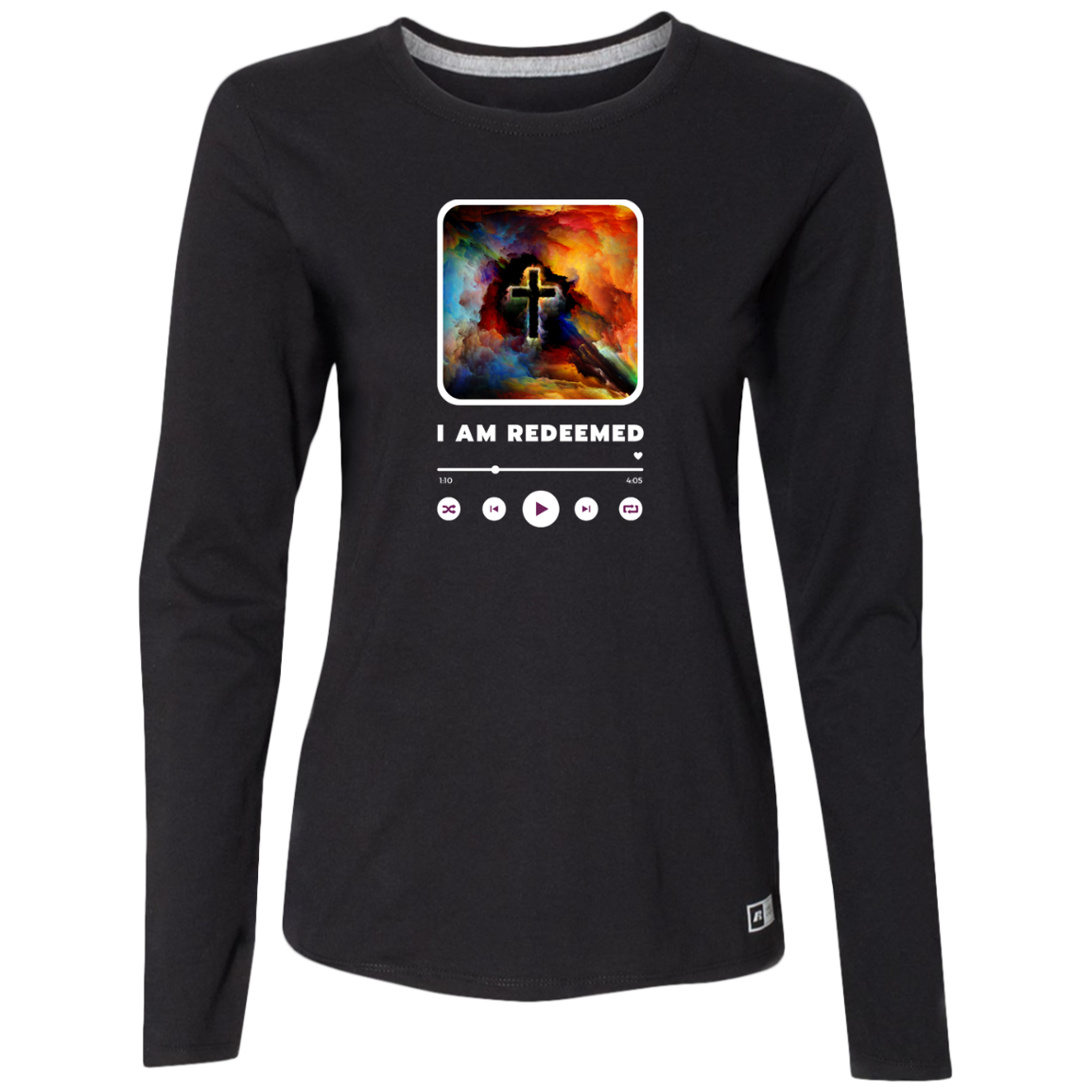 I AM REDEEMED LONG SLEEVE DRI-FIT (LADIES)