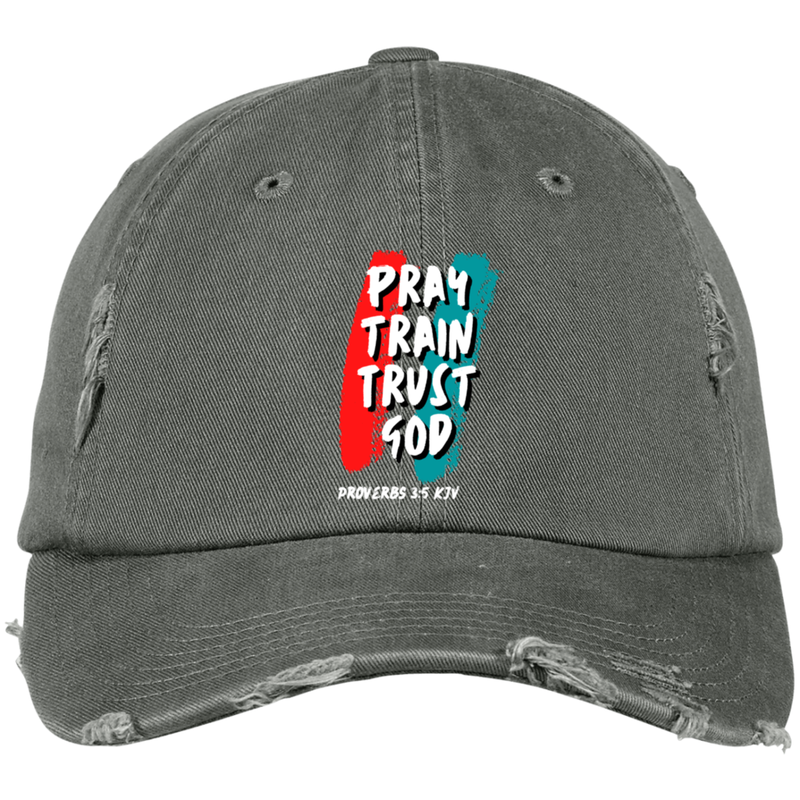 PRAY TRAIN TRUST GOD (DAD CAP)