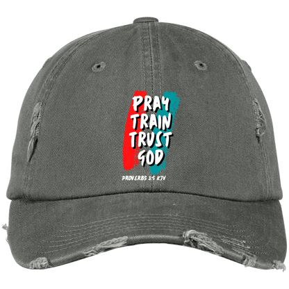 PRAY TRAIN TRUST GOD (DAD CAP)
