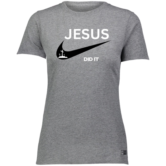 Jesus Did It Ladies’ Essential Dri-Power Tee