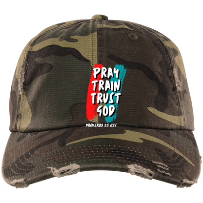 PRAY TRAIN TRUST GOD (DAD CAP)