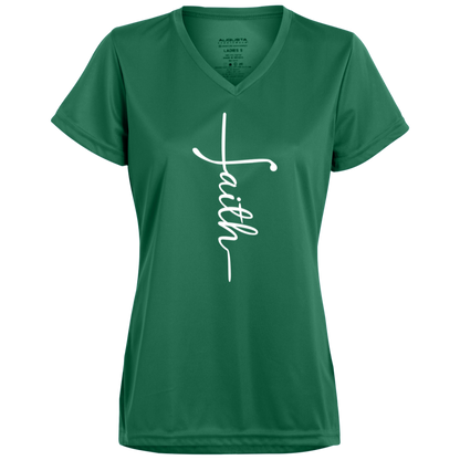 Faith Ladies’ Moisture-Wicking V-Neck Tee